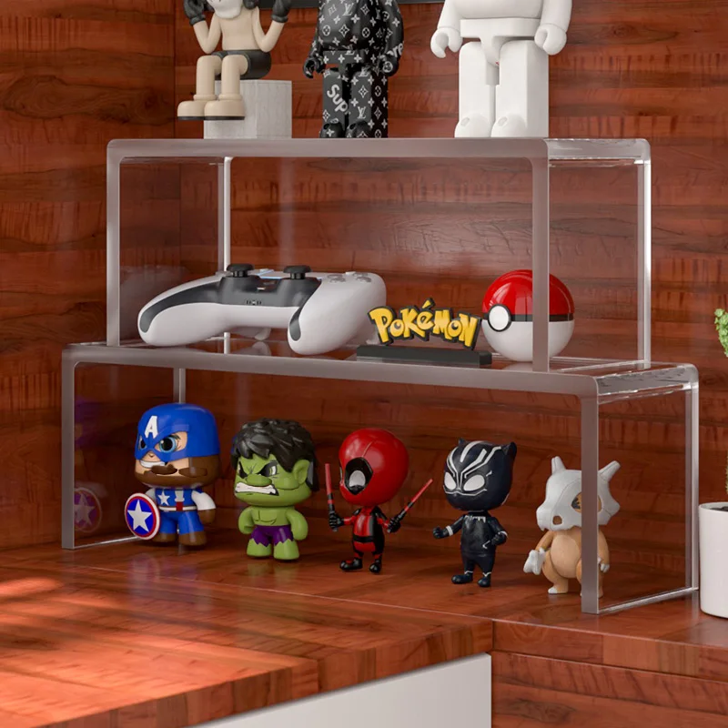 

Acrylic Display Stand 8mm Thickness Hand-made Figure Toy Animation Car Model Blind Box Perfume Storage Showcase Shelf Risers