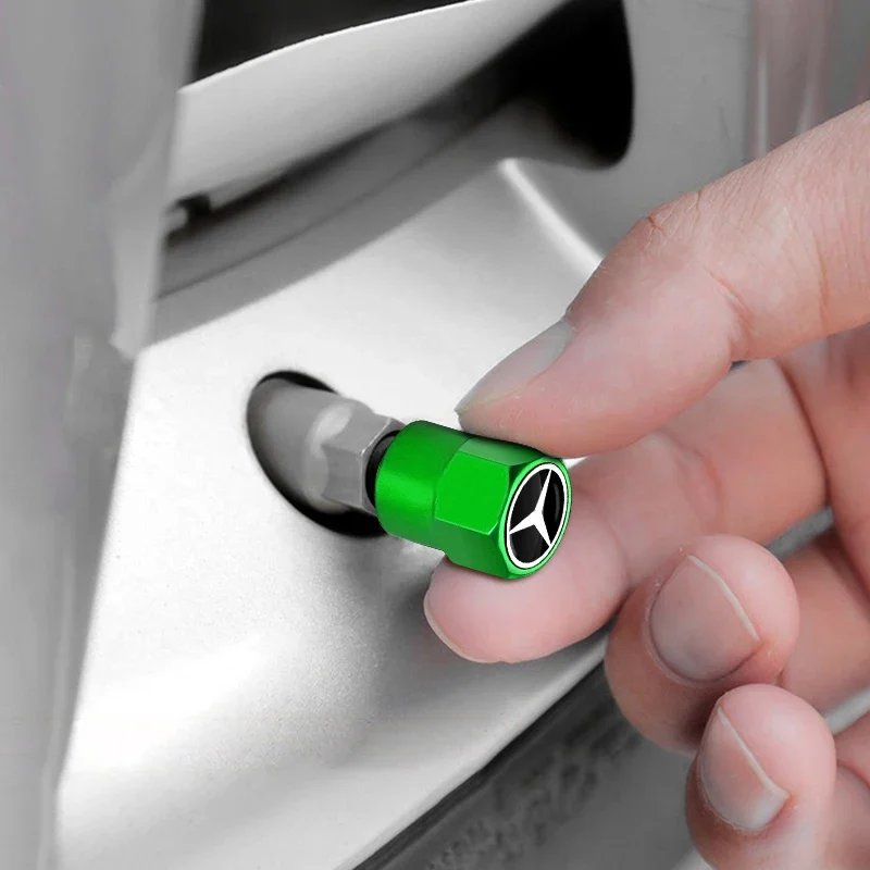 4 шт./лот красочная автомобильная шина шестиугольная крышка сопла клапана из