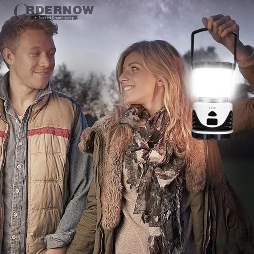 

Retro Portable Tent Hanging Lantern Lamp 5200mAh USB Rechargeable Waterproof Camping Working Lighting Garden Decor