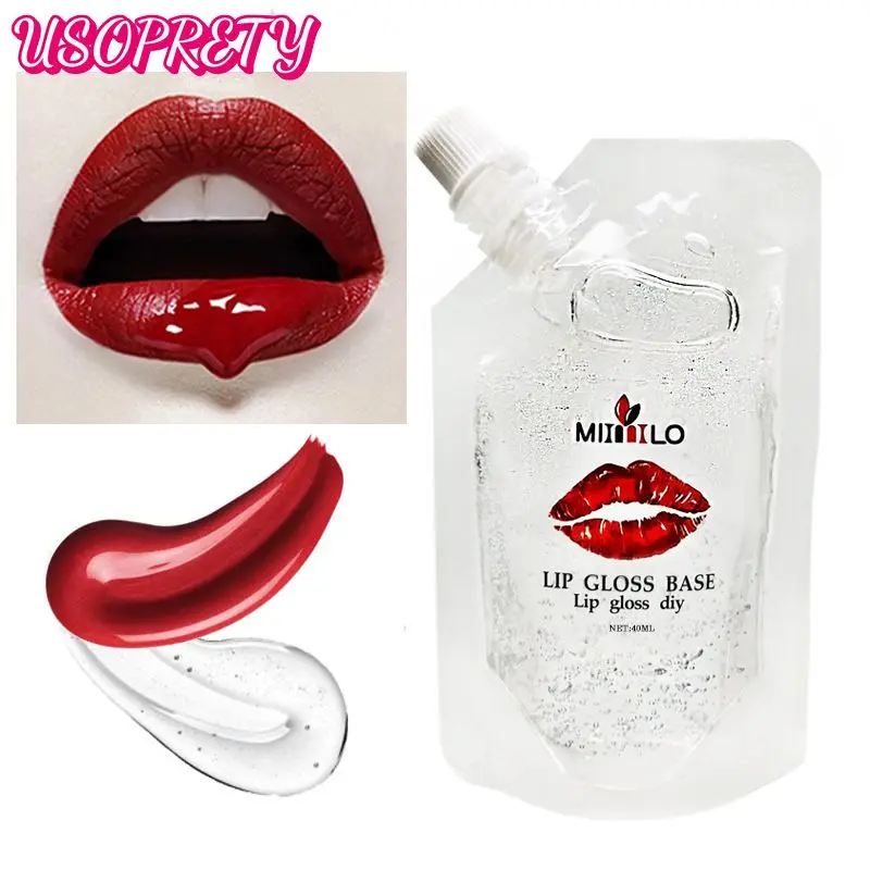 

40/50ml DIY Lip Gloss Base Oil Non-stick Lipstick Raw Material Moisturizing Gel Handmade Clear Lipgloss Base Maquiagem TSLM2