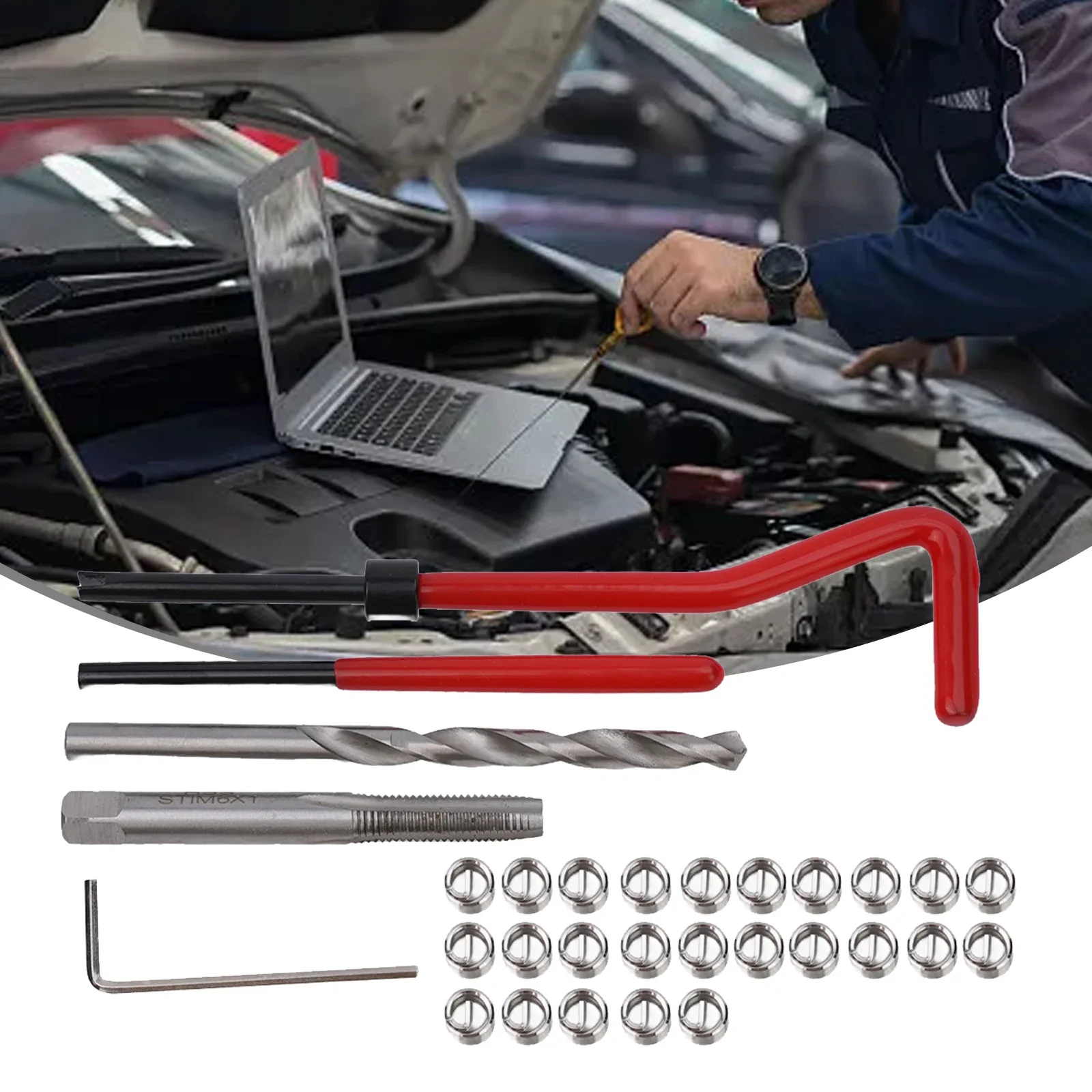 Резьба для ремонта двигателя вставка устойчивая к усталости нержавеющая сталь