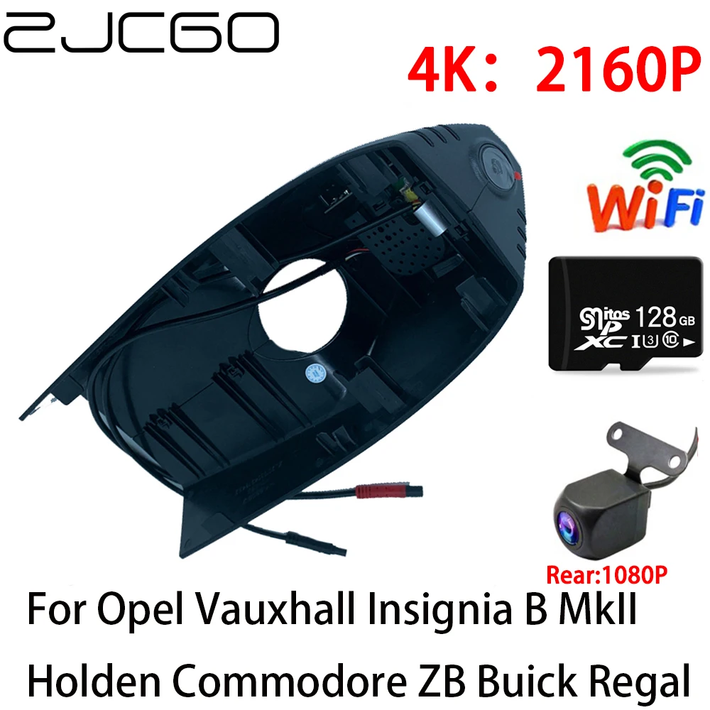 

ZJCGO 4K Car DVR Dash Cam Wifi Front Rear Camera 2 Lens 24h for Opel Vauxhall Insignia B MkII Holden Commodore ZB Buick Regal