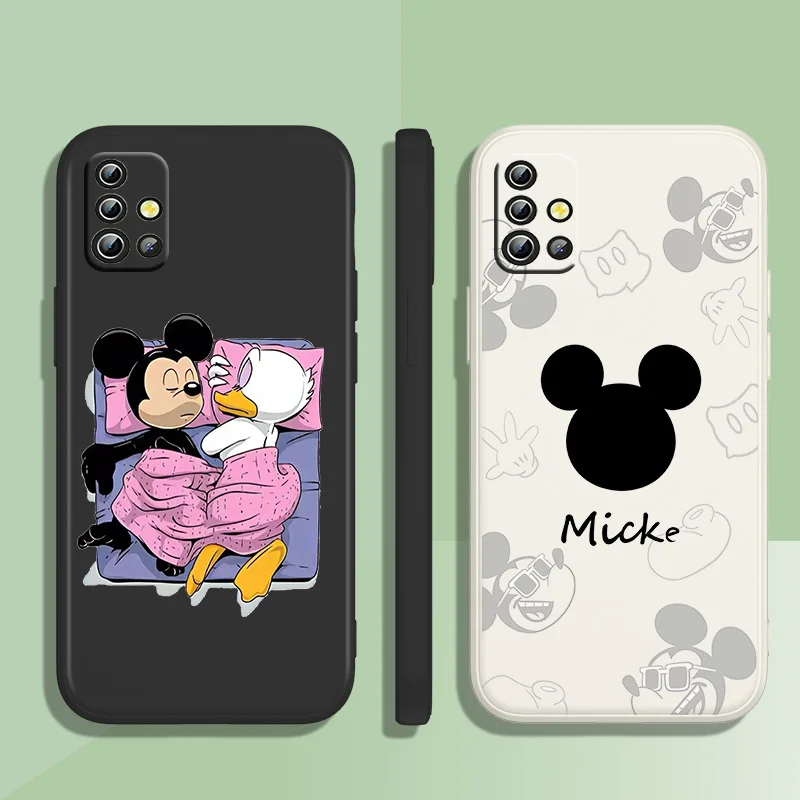 

Disney Mickey and Minnie Mouse Phone Case Liquid Rope For OPPO Realme C2 C11 5 5i 6 6i 6S 7 7i 8 8i 9 9i Pro Puls Back Soft Capa