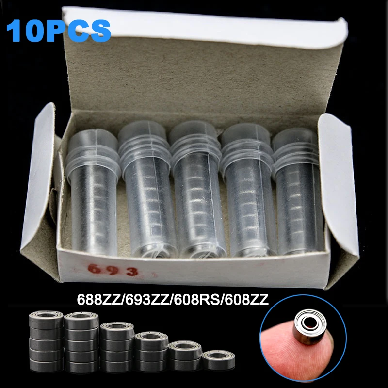 

10PCS 688ZZ/693ZZ/608RS/608ZZ ABEC-5 1 Miniature Bearing Deep Groove Ball Bearing Metal Roller Ball Bearings Kit