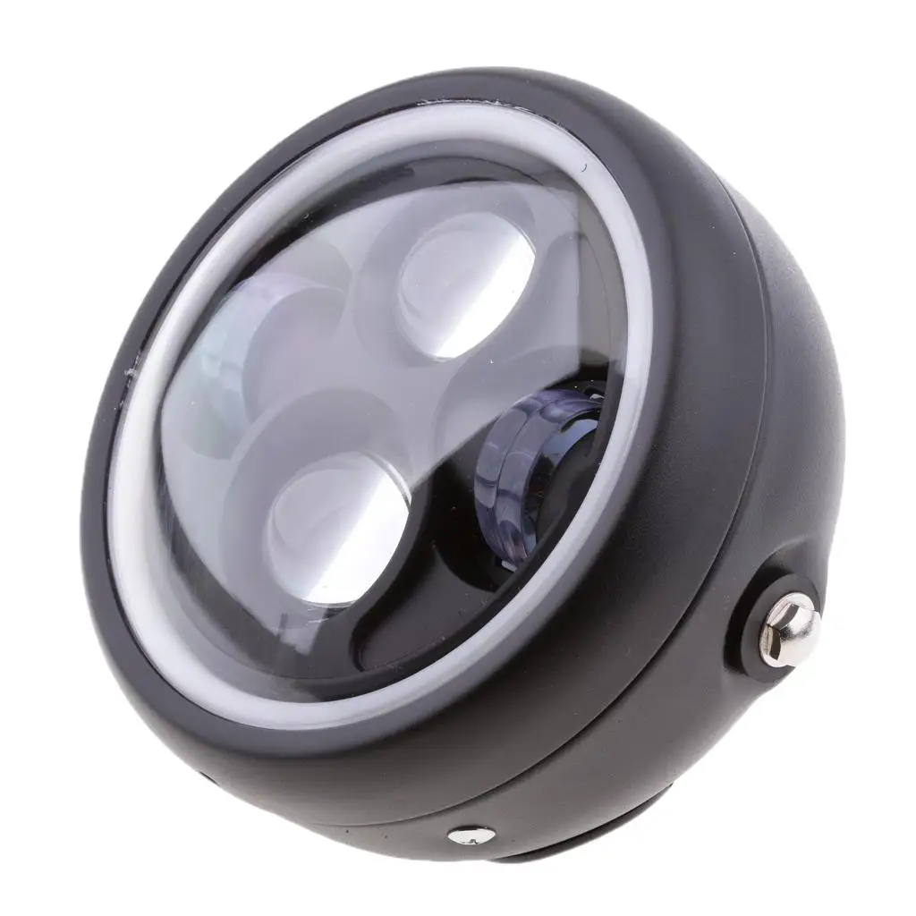 

6.5' Retro Chrome Motorcycle LED Headlight Hi/Lo For Cafe Racer