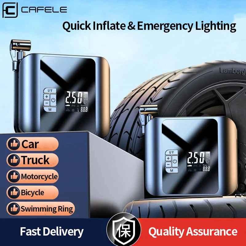 Wireless Electric Car Air Compressor Portable Tyre Inflator Smart Digital Tire Pressure Detection Pump For Bicycle |