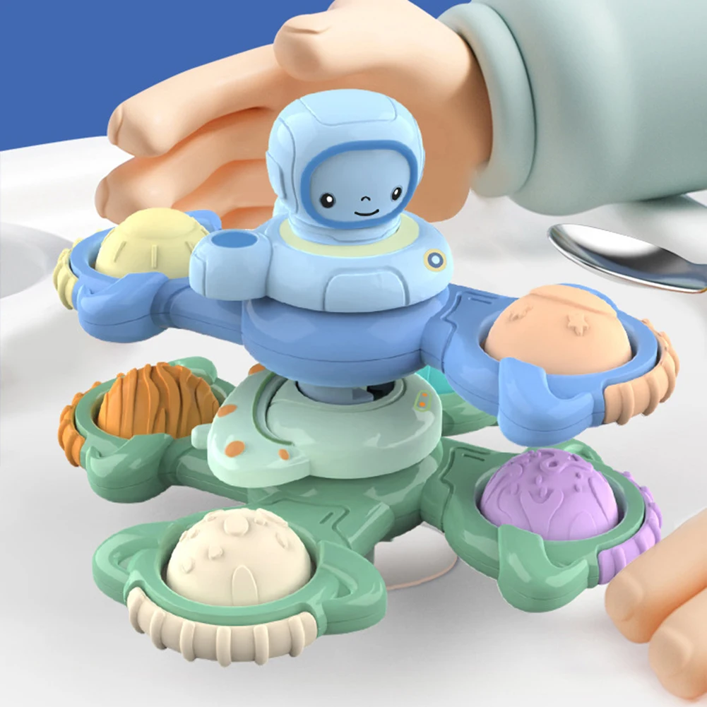 

1PCS Suction Cups Spinning Top Toy For Baby Game Infant Teether Relief Stress Educational Rotating Rattle Bath Toys For Children