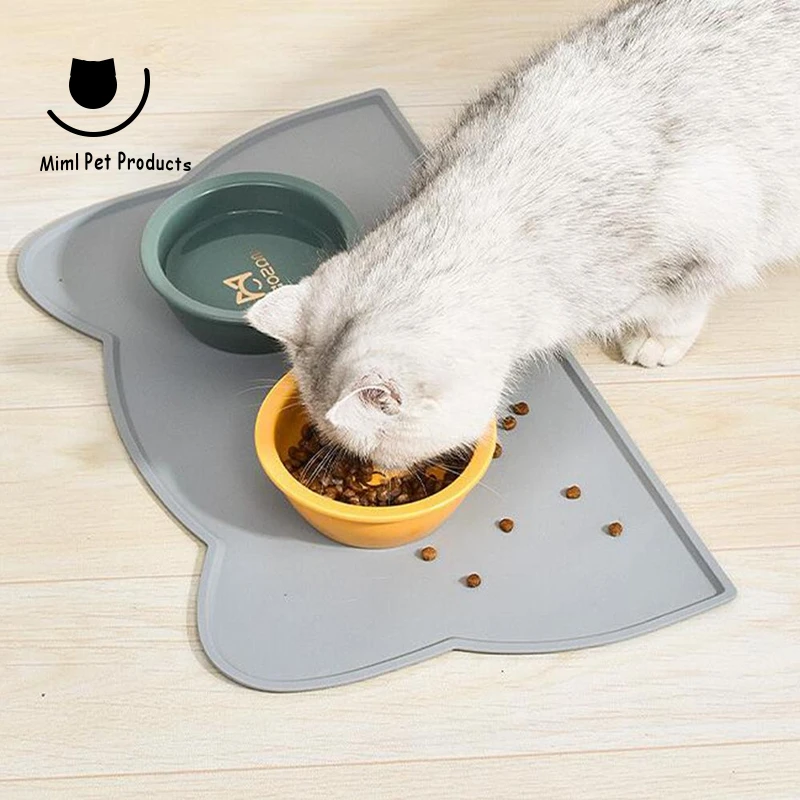 

Pet Silicone Food Mat Portable Waterproof Leak-proof Non-slip Feeding Mats Bowl Pad For Cats Dogs
