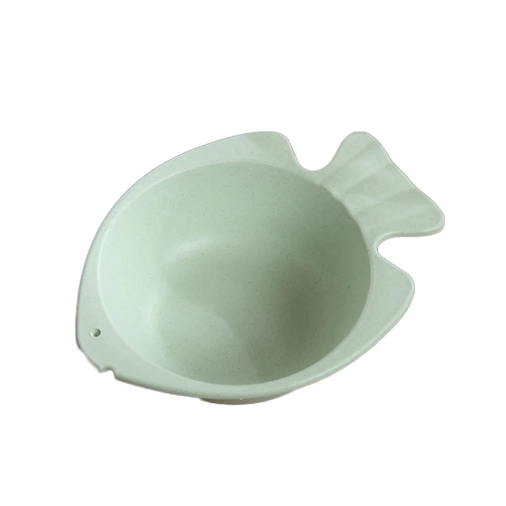 Wheat Straw Fish Shape Adorable Design Kids Meal Bowl Anti-scald Feeding Eating Bowl Tableware Dinnerware