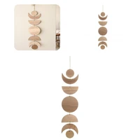 modern burr free delicate decorative moon wood cutouts craft for living room hanging ornament wall hanging