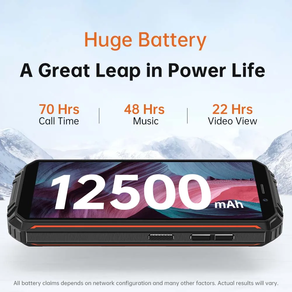 OUKITEL WP18 Smartphone Rugged Smartphone 12500mAh 4GB+32GB Android 11 5.93'' TFT HD+ Display Quad Core Cell Phone 13MP Camera