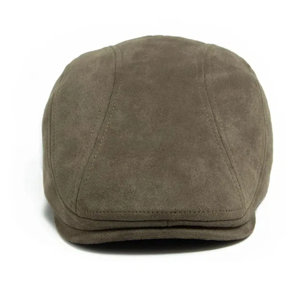 Ретро замшевый осенне-зимний берет Кепка модная винтажная Мужская Женская кепка