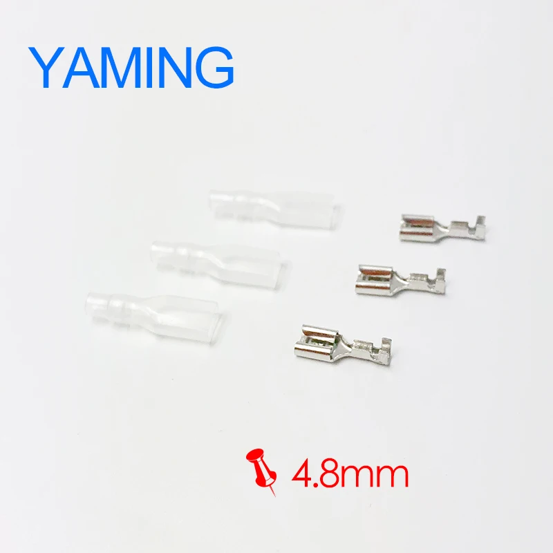 100 шт./50 наборов 2 8 мм 4 6 3 клемма + крышка штекер гнездо медный разъем автомобильные