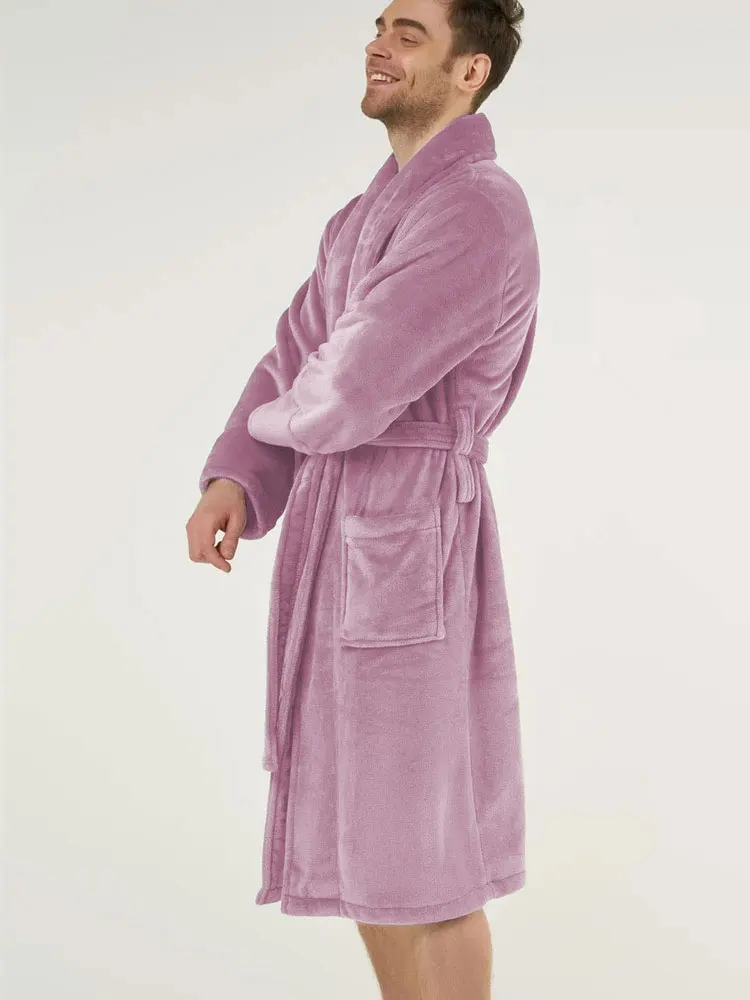 LEDP Микрофлисовый мужской халат
