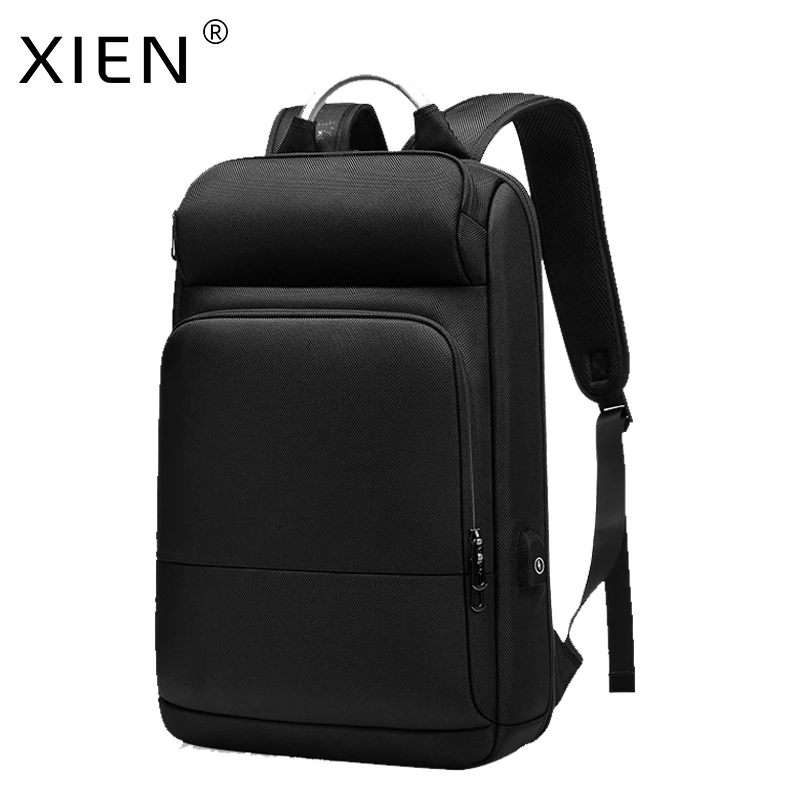 XIEN New Men Backpack Waterproof 17 Inch Laptop Backpack USB Charging Multifunction Large Capacity Male Business Bag Mochila