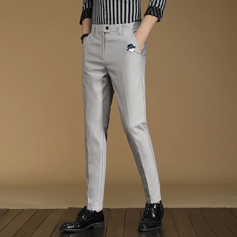 Spring Summer Elastic Leggings Golf Men's Sports Casual Pants Fashion New Trousers