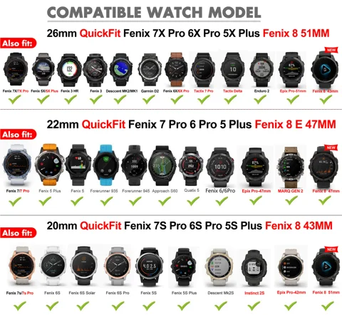 Арвин силиконовый ремешок для Garmin Fenix  20 22 26 мм