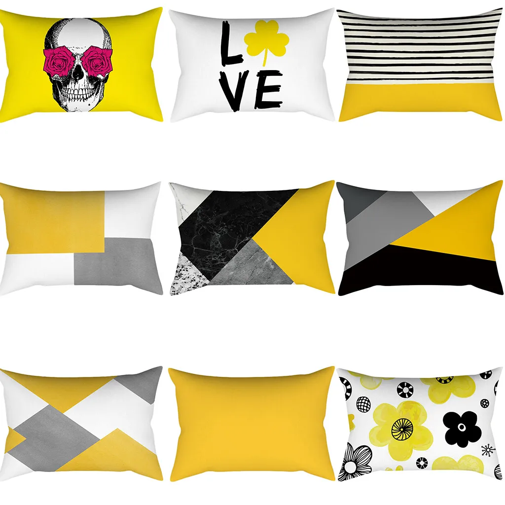 

Black Pillow Cases Set of 2 Size Pineapple Leaf Yellow Pillow Case Sofa Throw Pillow Covers Fall Colors Large Sofa Throw Cover