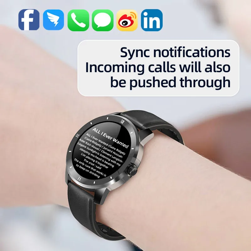 MX12 Smart Watch For Men Women 1.3 Inch Screen Bluetooth Call&Music of 256M Heart Rate Monitor Long Standby Sport Watch