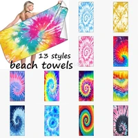 microfiber beach towels tie dye quick dry portable bath towel beach mat for yoga swimming picnic