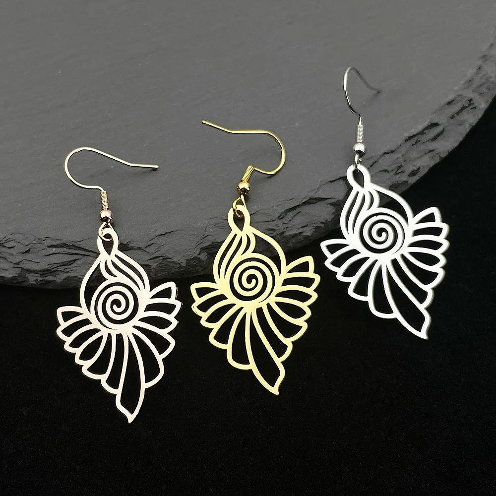 

Personalized Gold Big Earrings for Women Stainless Steel Silver Dangle Earring pendientes Jewelry Girl Gift wholesale aretes