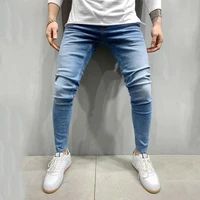 europe and the united states new wish mens pants ripped white loose denim trousers fashion pencil pants stylish casual jeans