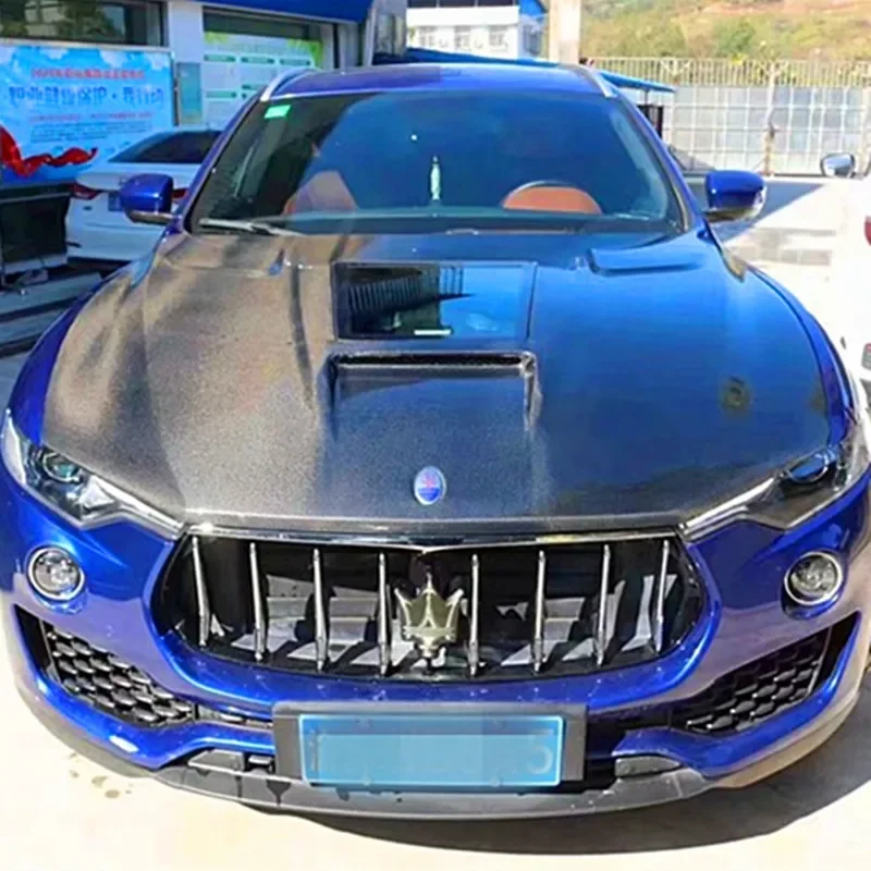 2016-2019 для Maserati Levante прозрачная крышка двигателя из углеродного волокна