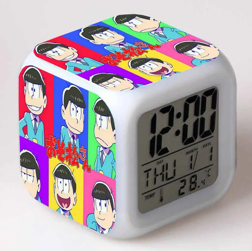 

Детский мультяшный будильник, периферийные цифровые светодиодные часы, настольные часы, детский будильник для аниме, Osomatsu San, настольные ча...