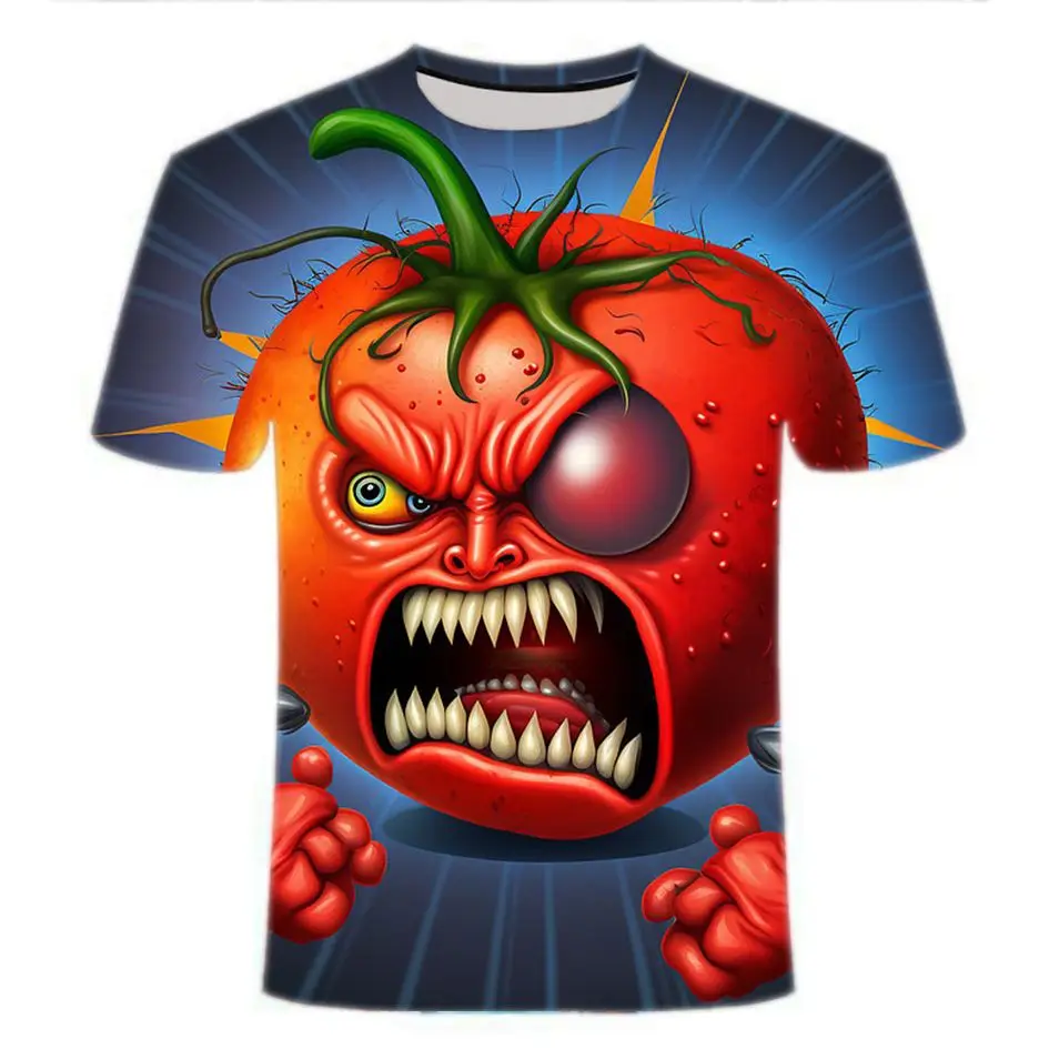 

Interesting 3d Fierce Fruit Funny Men'S T-Shirt Summer Explosion Best-Selling High-Quality Design Neutral Comfortable Clothing