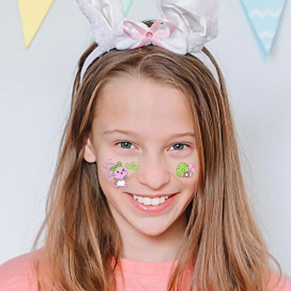 Тату-наклейки на тему кролика пасхальные Временные татуировки тематические