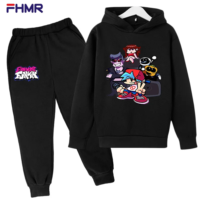 

2022 Friday Night Funk Hoodie Cotton Kids Hoodies Pants Two-piece Childrens Clothing Set 4-14 Year Boys Girls Clothing Hoodie