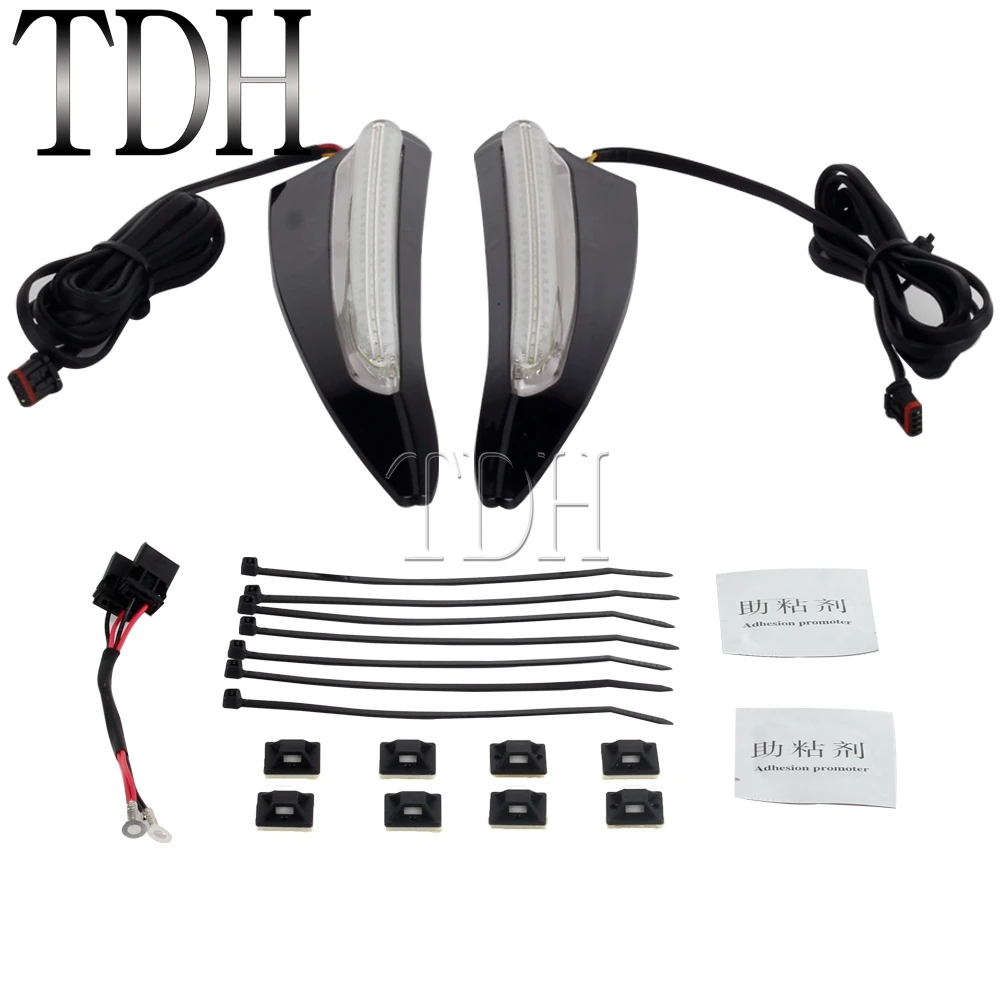 

Хромированная передняя подсветка для мотоцикла, вентиляционная отделка, светодиодные указатели поворота, декоративный светильник для Honda Goldwing 1800, Gold Wing GL1800 F6B 2018-up