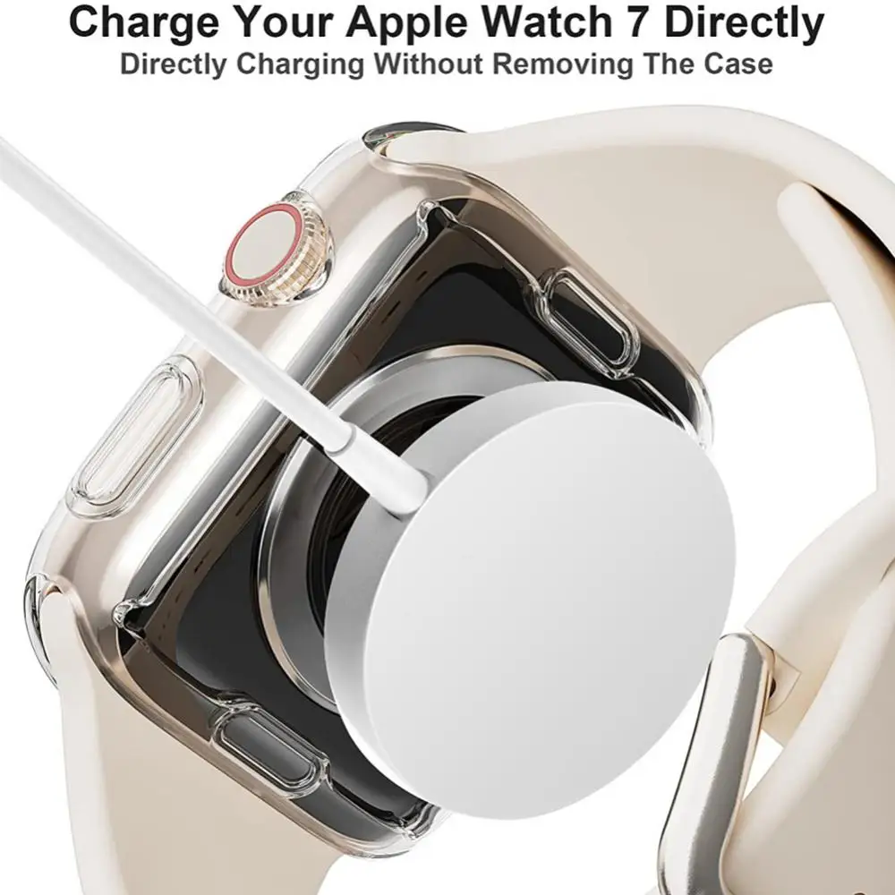 Aubess Мягкий силиконовый чехол для Apple Watch 6 SE 5 4 3 42 мм 38 защитный IWatch серии 40 44 бампер