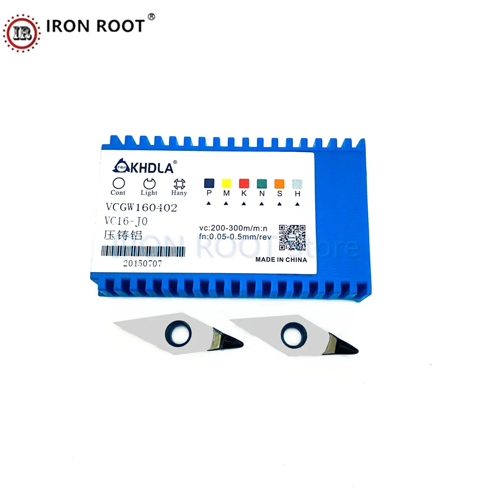 Высокоточная Алмазная вставка VCGW 160402 PCD 2 шт. токарный инструмент с ЧПУ для