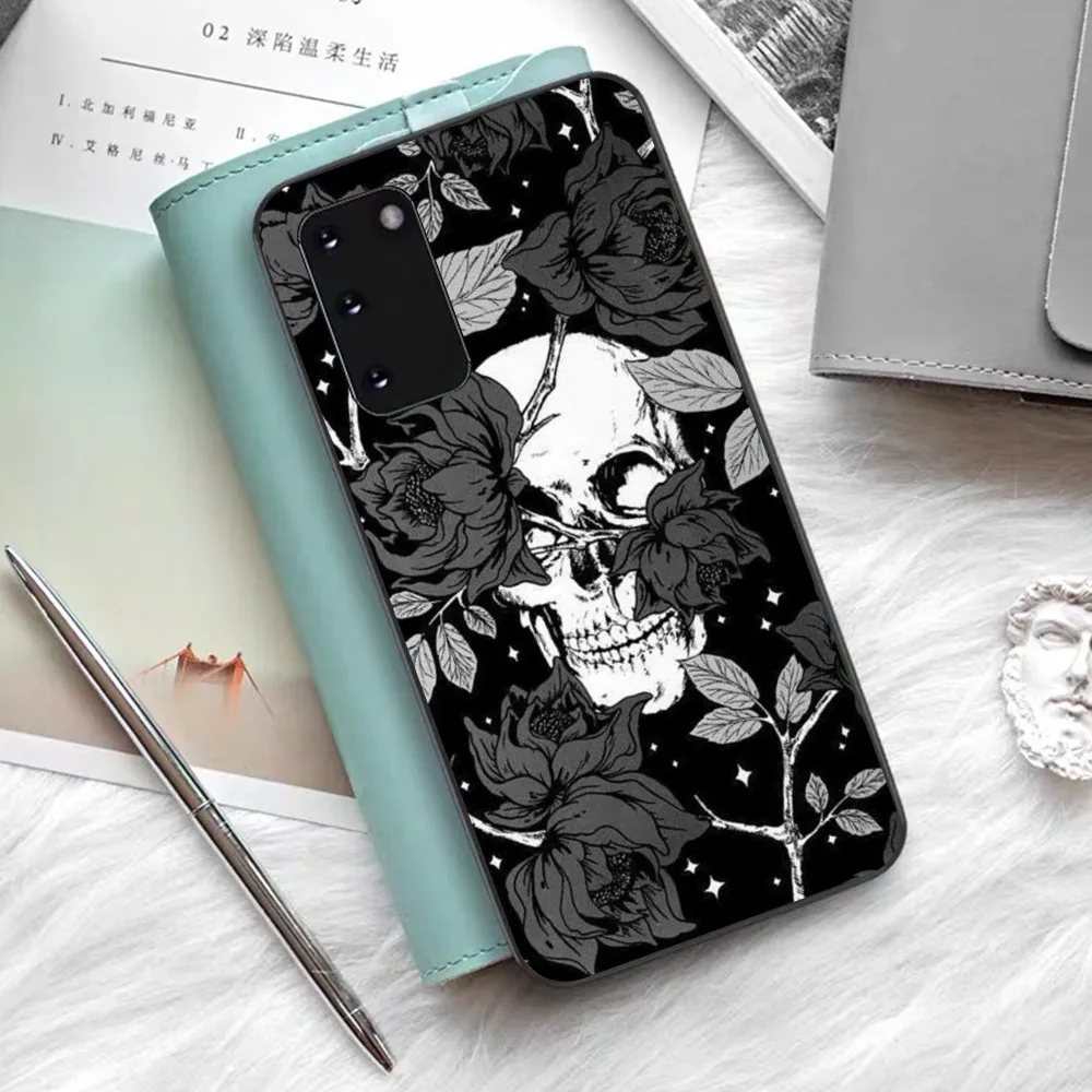 Чехол для телефона с узором жуткого черепа Samsung S 9 10 20 21 22 23 30 24 Plus Lite Ultra FE S10 Fundas