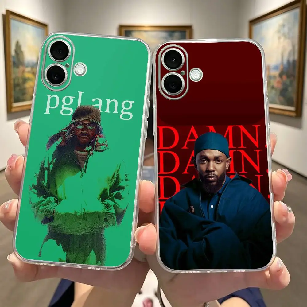 Фото Прозрачный противоударный чехол Cool Rap Kendrick L-Lamar-r для iPhone 17, 16, 15, 14, 13, 12, 11 Plus, Pro Max №1
