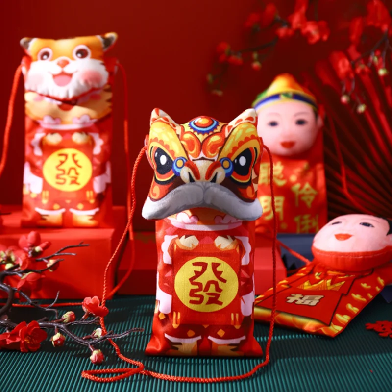 

Красный конверт с китайским новым годом 2022, тигр, Лунный Новый год 2022, год Тигра, Hongbao, красный Карманный конверт для свадьбы/дня рождения