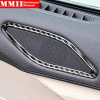 for bmw 6 series m6 f12 f13 f06 2011 2018 carbon fiber interior front door speakers frame decoration cover trim car accessories
