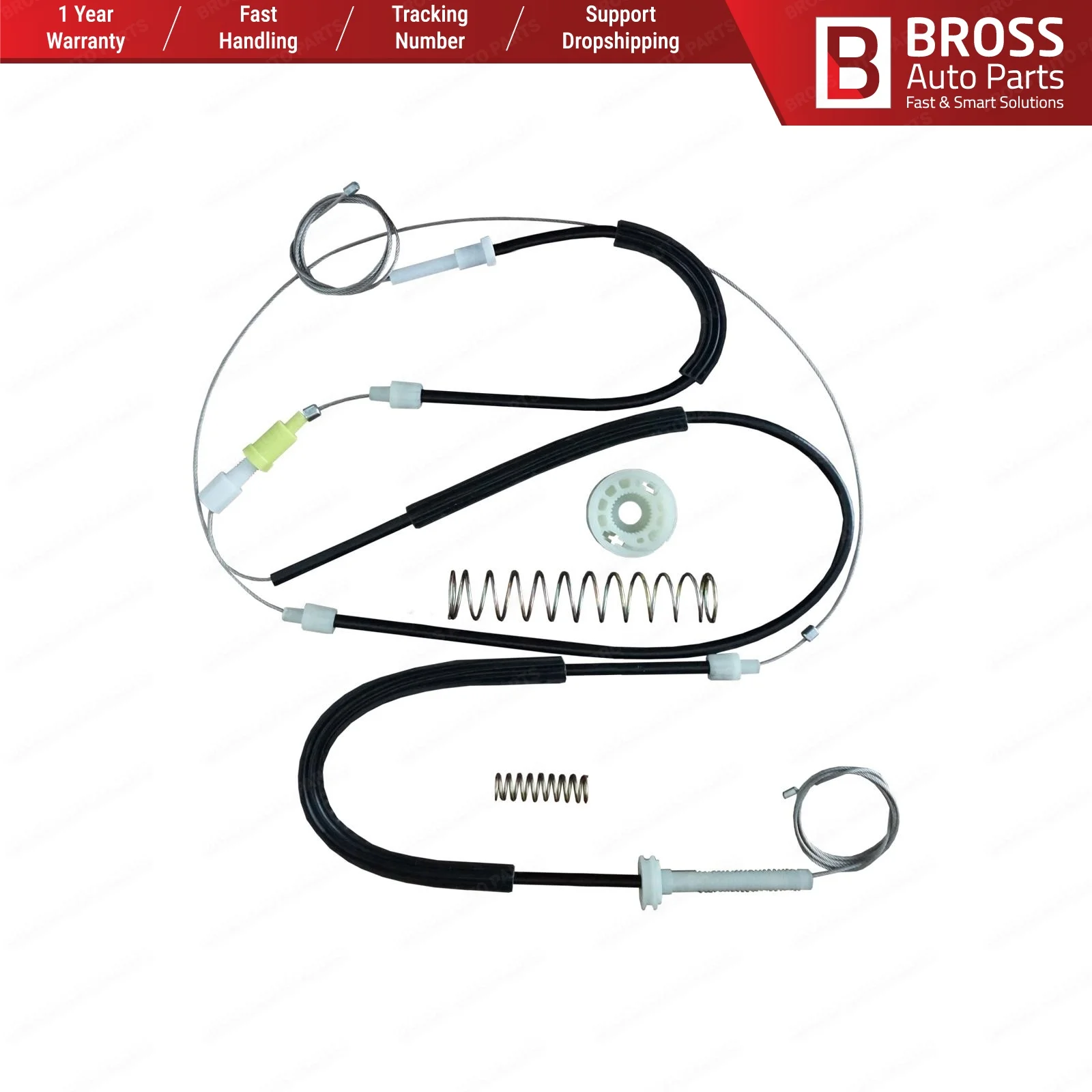 Bross Auto Parts BWR5133 Electrical Power Window Regulator Set Repair Front Left Door 1 K8837401 for VW Scirocco MK3 2008-On | Автомобили