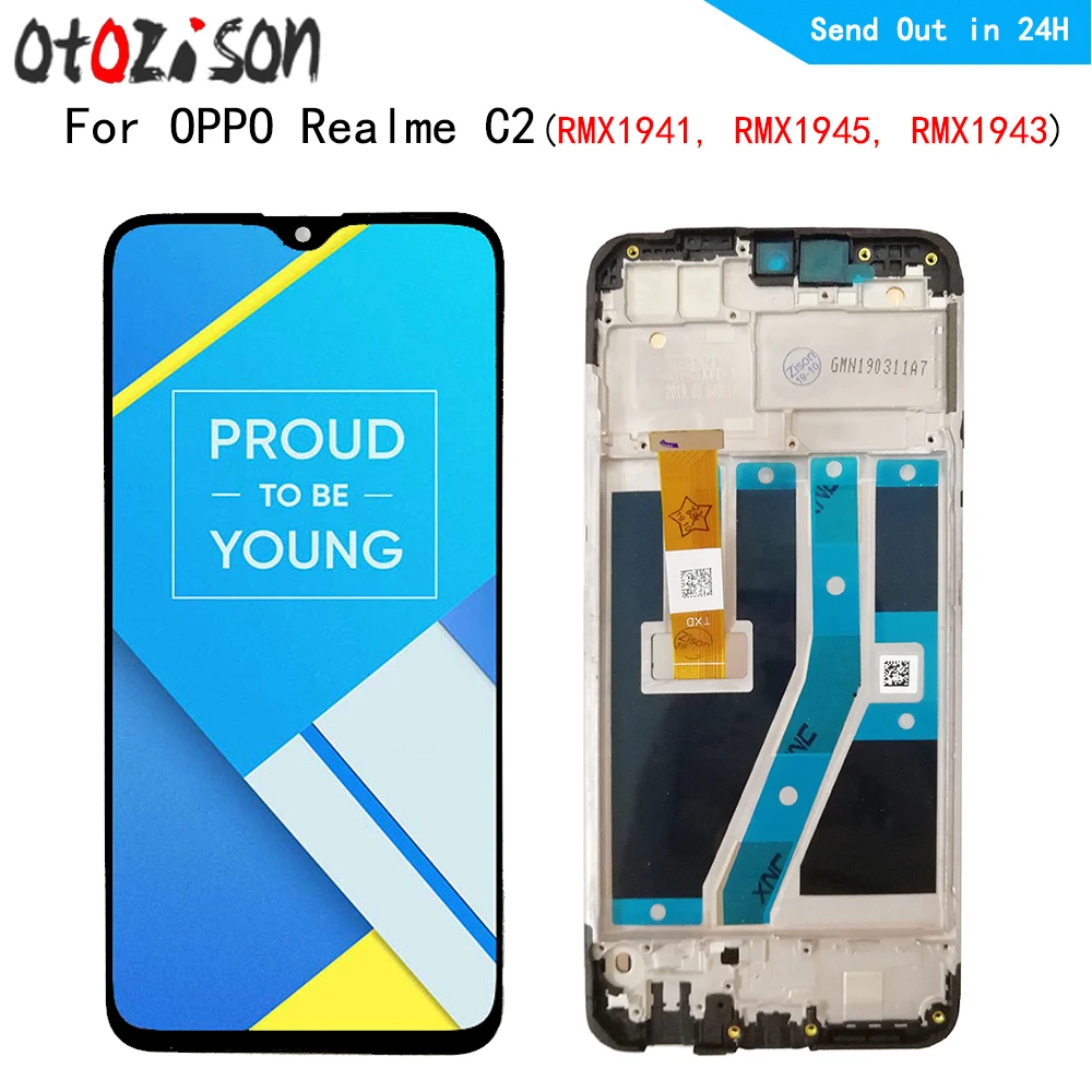6,1 дюймовый IPS-экран для Oppo Realme C2 rmx1944, rmx1944, rmxv2, ЖК-дисплей, экран, сенсорная панель, дигитайзер с рамкой в сборе