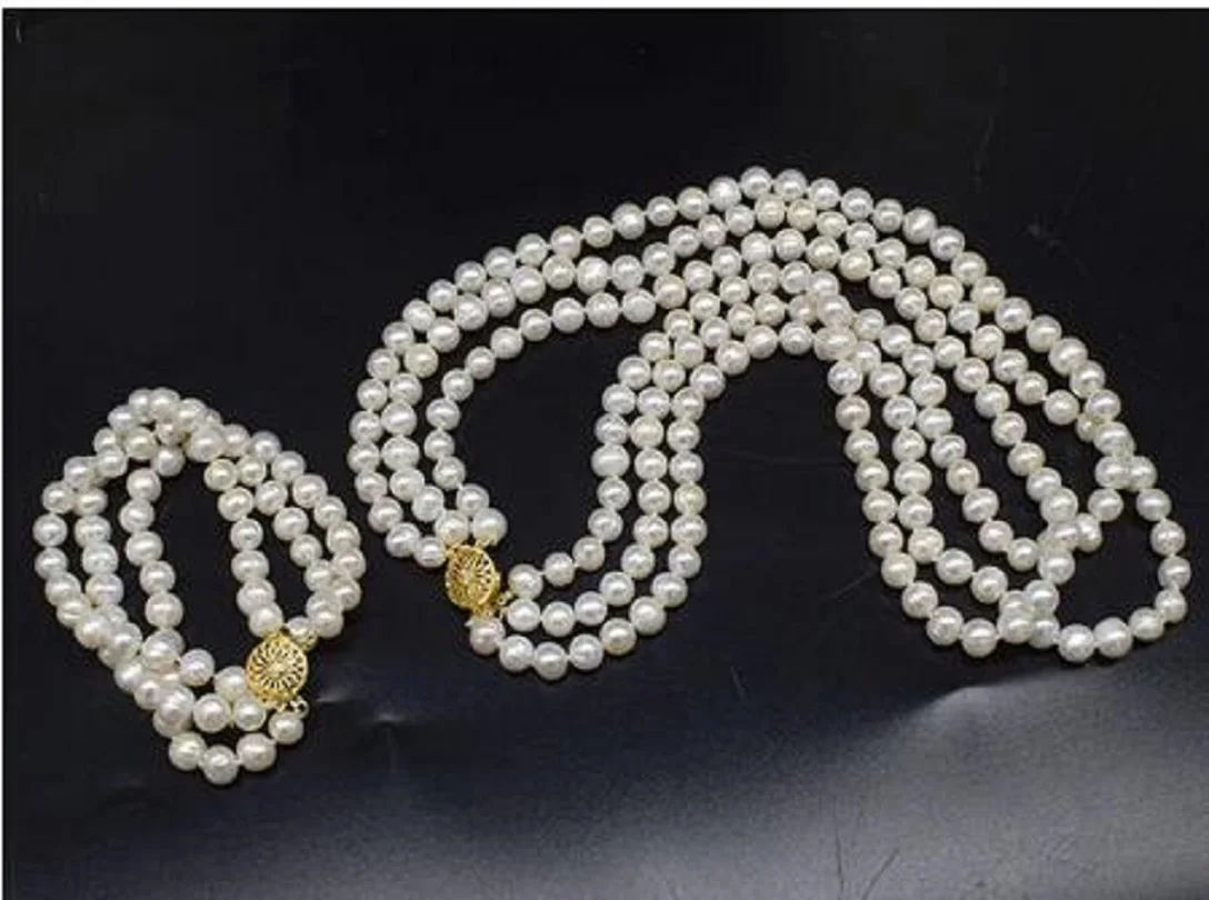 Новый оригинальный AAA 9-10 мм культивированный белый жемчуг Akoya ожерелье браслет Изысканные Ювелирные изделия Подарки