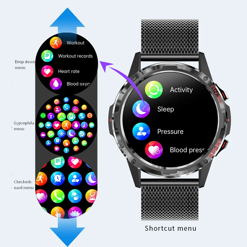 

2023 New H70 Smartwatch Global Version Blood Oxygen Heart Rate Monitor BT Calls IP67 Waterproof Fashion Men Women Smart Watch