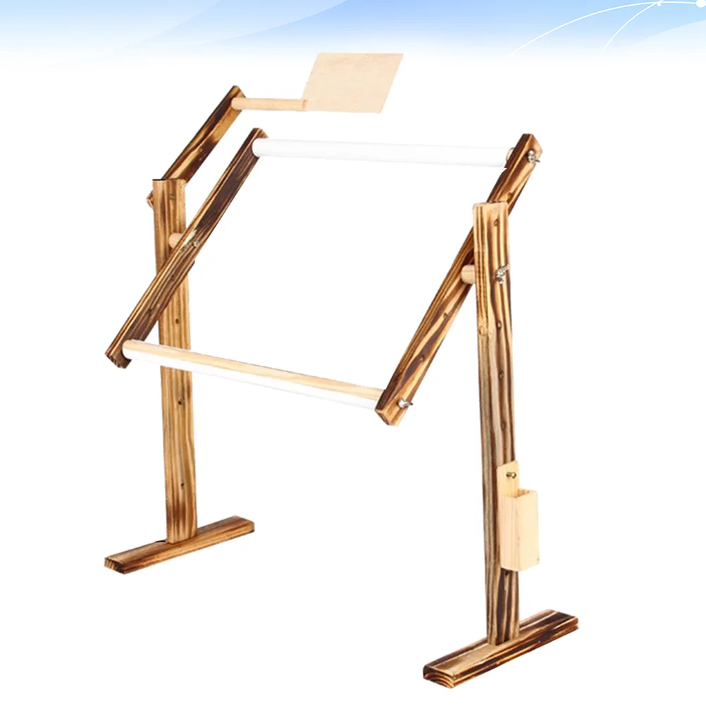 

Cross- Frame Stitch Stand Supplies Embroidery Floor Adjustable Rack Canvas Wood Tapestry Stretcher Bars