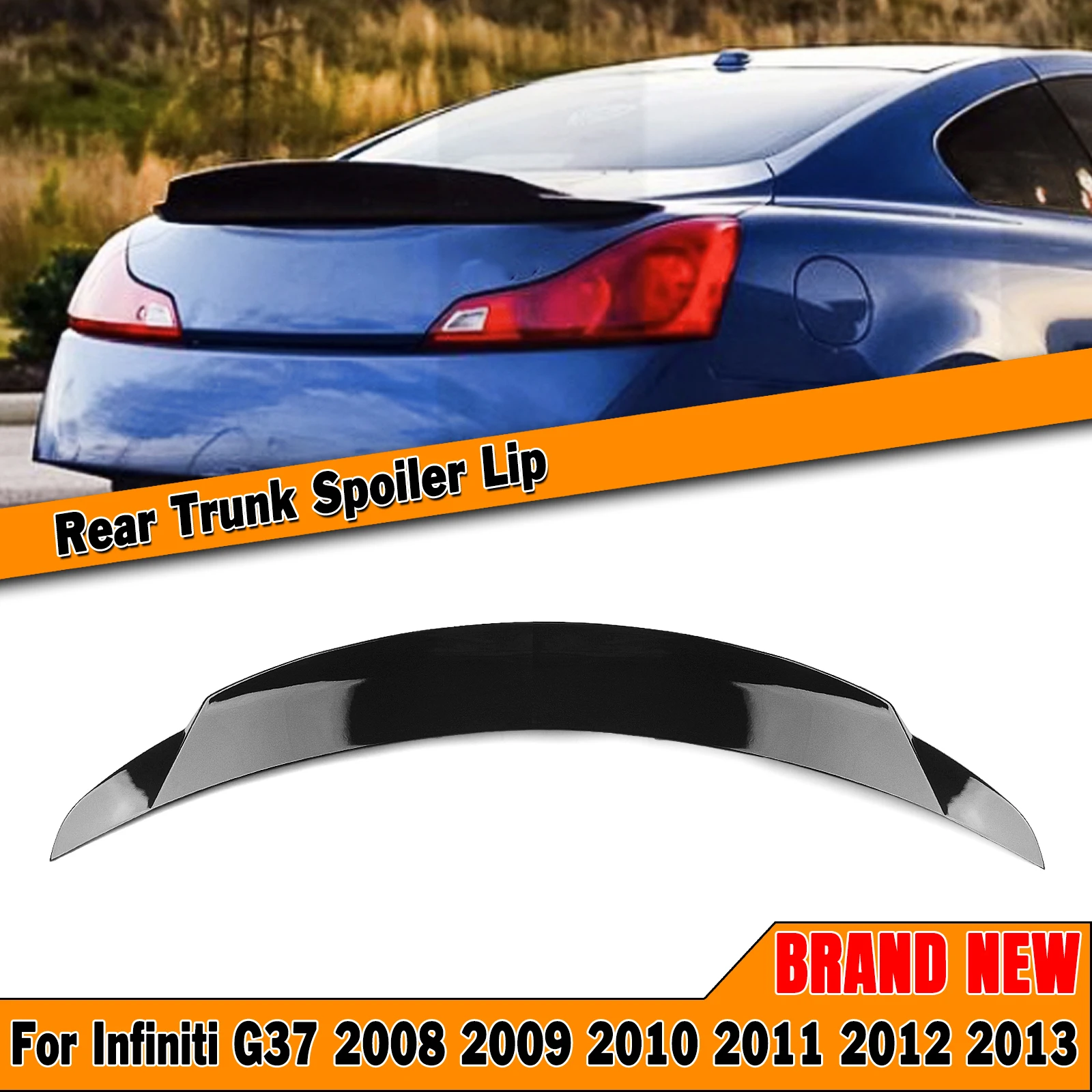 

Car Rear Trunk Spoiler Wing Tailgate Lid Splitter Lip High Kick For INFINITI G Series G37 V36 Q60 2 DOOR COUPE MODEL 2008-2013