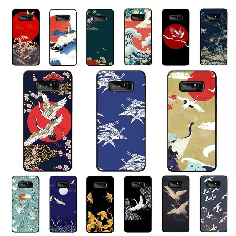 

FHNBLJ Chinese Crane Phone Case for Samsung Note 5 7 8 9 10 20 pro plus lite ultra A21 12 02