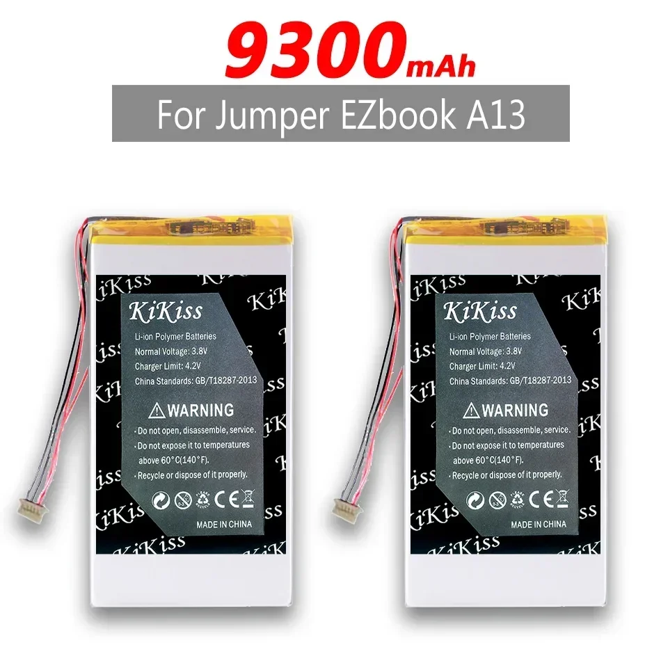 Мощный аккумулятор KiKiss EZbook A 13 9300 мАч для планшетов Jumper A13
