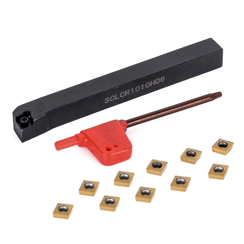 Практичный токарный инструмент 1 шт. SCLCR1010H06 Расточная оправка + 10 вставок CCMT0602