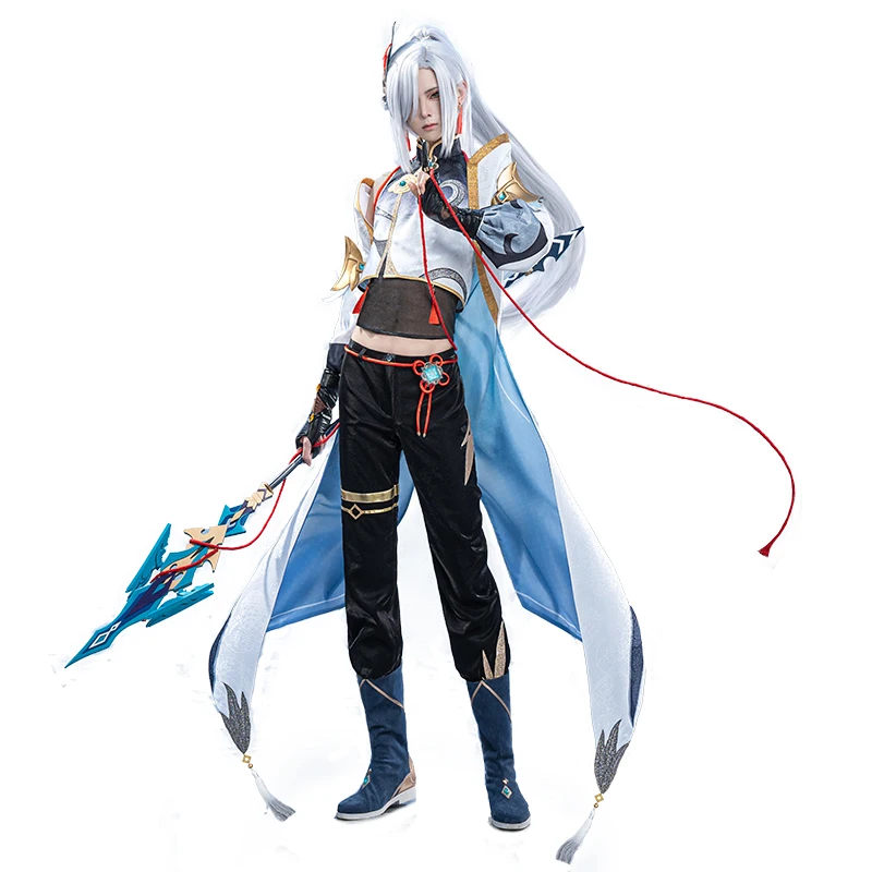 CosKoKo Shenhe Косплей Костюм Игра Genshin Impact Sex Reversion Модная Униформа Хэллоуин Вечеринка
