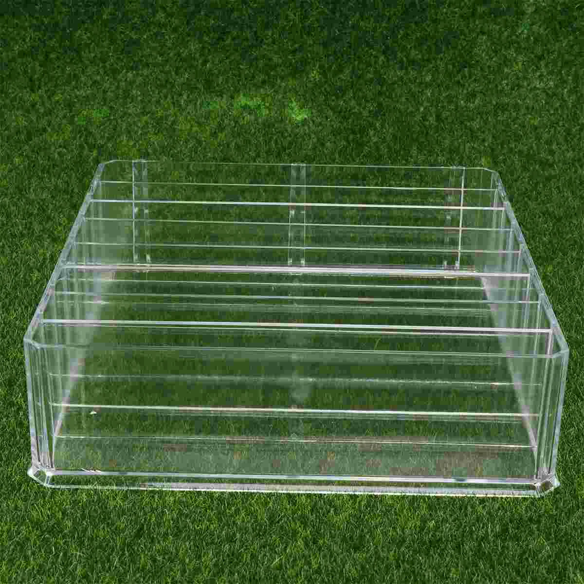 

2PCS Large Capacity 8 Slots Transparent Makeup Storage Box Lipsticks Rack Plastic Cosmetic Display Stand for