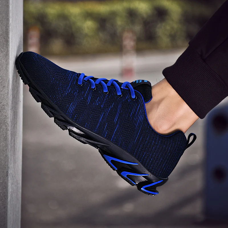 Sneakers Men's Running Shoes Fashion Comfortable Breathable Mesh Casual Shoes Thick Sole Heightening Sneakers Lace Up